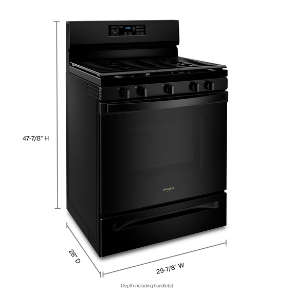 5.0 Cu. Ft. Whirlpool® Gas 5-in-1 Air Fry Oven WFG550S0LB