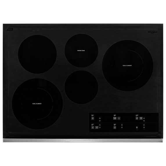 Whirlpool® 30-inch Electric Ceramic Glass Cooktop with Two Dual Radiant Elements WCE97US0KS