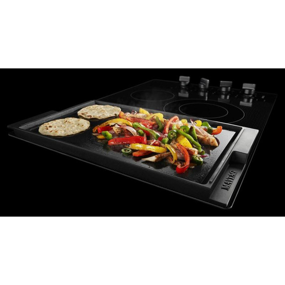 Maytag® 30-Inch Electric Cooktop with Reversible Grill and Griddle MEC8830HB Maytag® 30-Inch Electric Cooktop with Reversible Grill and Griddle MEC8830HB