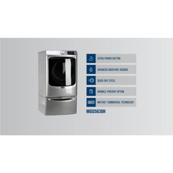 Maytag® Front Load Gas Dryer with Extra Power and Quick Dry cycle - 7.3 cu. ft. MGD5630HW