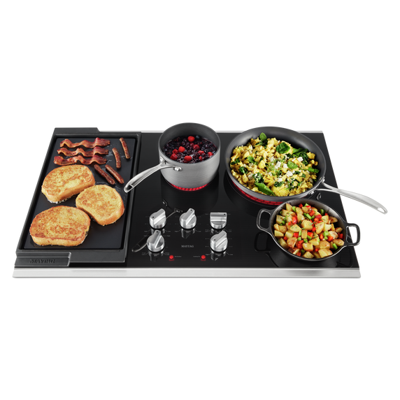 Maytag® 36-Inch Electric Cooktop with Reversible Grill and Griddle MEC8836HS