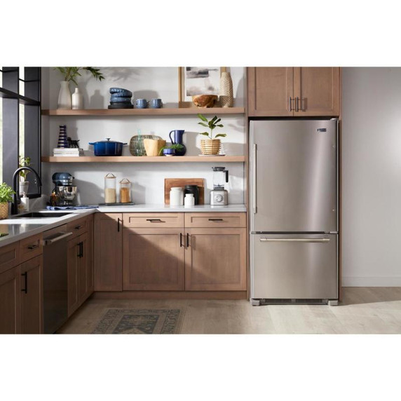 Maytag® 33-Inch Wide Bottom Mount Refrigerator - 22 Cu. Ft. MBF2258FEZ