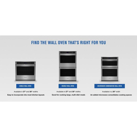 Maytag® 27-inch Double Wall Oven with Air Fry and Basket - 8.6 cu. ft. MOED6027LZ