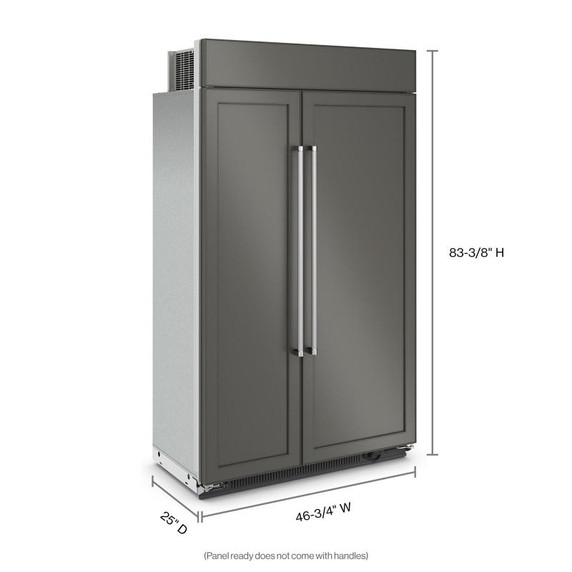 Kitchenaid® 30 Cu. Ft. 48"" Built-In Side-by-Side Refrigerator with Panel-Ready Doors KBSN708MPA Kitchenaid® 30 Cu. Ft. 48"" Built-In Side-by-Side Refrigerator with Panel-Ready Doors KBSN708MPA