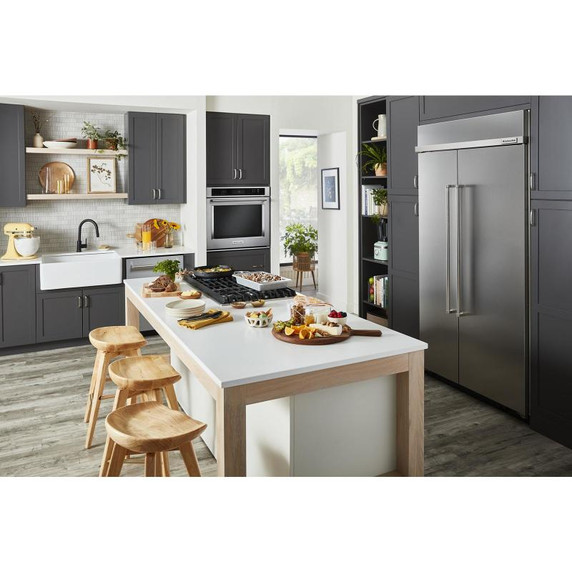 Kitchenaid® 30 Cu. Ft. 48" Built-In Side-by-Side Refrigerator with PrintShield™ Finish KBSN708MPS