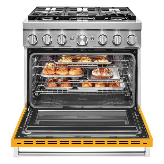 KitchenAid® 36'' Smart Commercial-Style Dual Fuel Range with 6 Burners KFDC506JYP