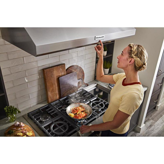 Kitchenaid® 48'' 585 or 1170 CFM Motor Class Commercial-Style Wall-Mount Canopy Range Hood KVWC958KSS