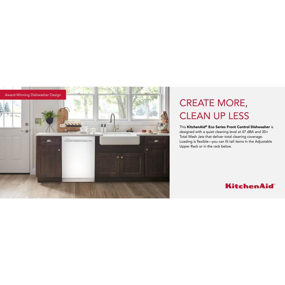 Kitchenaid® 47 dBA Two-Rack Dishwasher with ProWash™ Cycle KDFE104KWH Kitchenaid® 47 dBA Two-Rack Dishwasher with ProWash™ Cycle KDFE104KWH