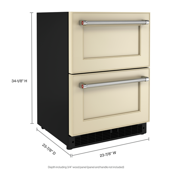 Kitchenaid® 24 Panel-Ready Undercounter Double-Drawer Refrigerator KUDR204KPA