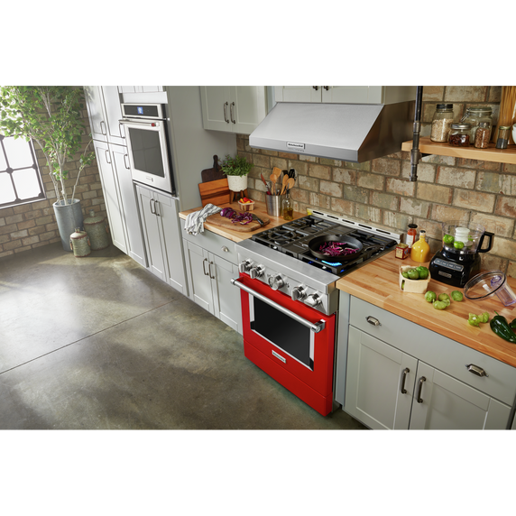 KitchenAid® 30'' Smart Commercial-Style Gas Range with 4 Burners KFGC500JPA