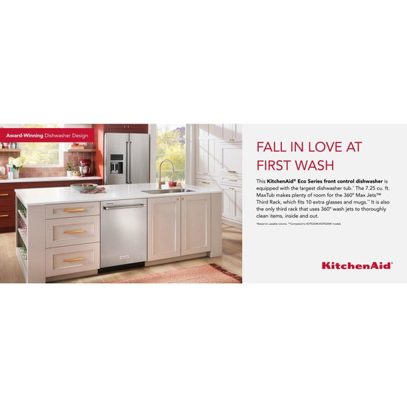 Kitchenaid® 44 dBA Dishwasher in PrintShield™ Finish with 360° Max Jets™ Third Rack KDTM404KPS Kitchenaid® 44 dBA Dishwasher in PrintShield™ Finish with 360° Max Jets™ Third Rack KDTM404KPS