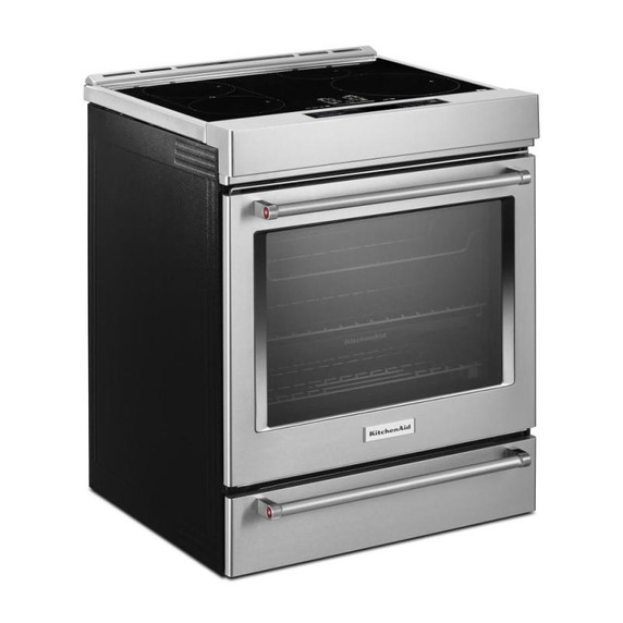 Kitchenaid® 30-Inch 4-Element Induction Slide-In Convection Range with Air Fry KSIS730PSS