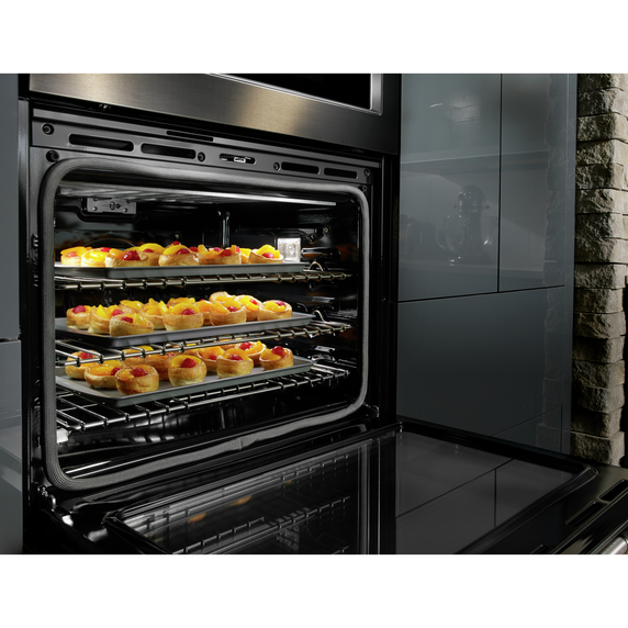 Kitchenaid® 30 Combination Wall Oven with Even-Heat™  True Convection (Lower Oven) KOCE500EBS