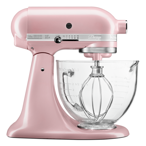 Kitchenaid® Artisan® Design Series 5 Quart Tilt-Head Stand Mixer with Glass Bowl KSM155GBSP