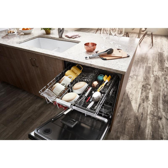 Kitchenaid® 44 dBA Dishwasher in PrintShield™ Finish with 360° Max Jets™ Third Rack KDPM604KBS