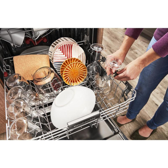 Kitchenaid® 44 dBA Dishwasher in PrintShield™ Finish with 360° Max Jets™ Third Rack KDPM604KBS