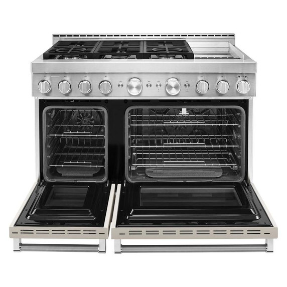 KitchenAid® 48'' Smart Commercial-Style Gas Range with Griddle KFGC558JMH