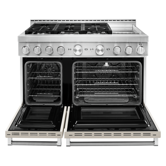 KitchenAid® 48'' Smart Commercial-Style Gas Range with Griddle KFGC558JMH