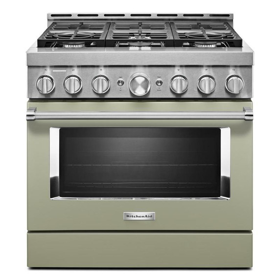 KitchenAid® 36'' Smart Commercial-Style Gas Range with 6 Burners KFGC506JAV KitchenAid® 36'' Smart Commercial-Style Gas Range with 6 Burners KFGC506JAV