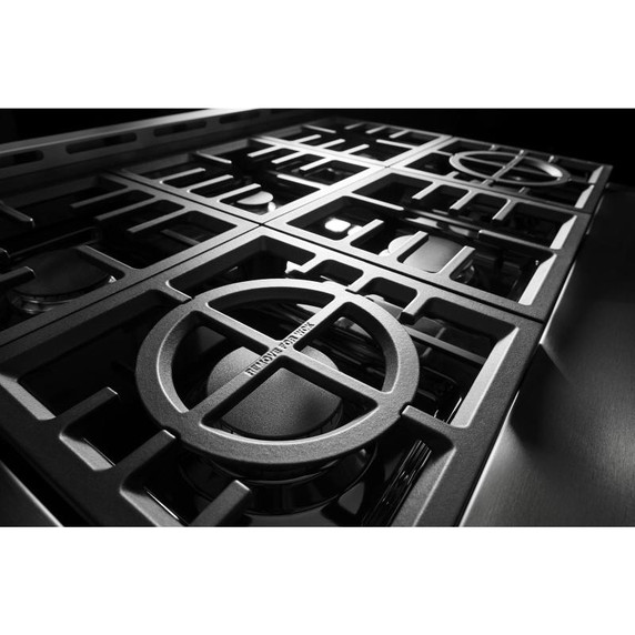 KitchenAid® 36'' Smart Commercial-Style Gas Range with 6 Burners KFGC506JAV