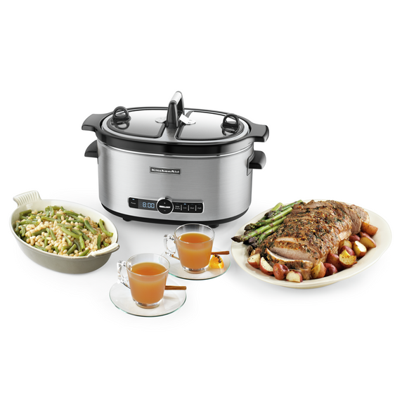 Kitchenaid® 6-Quart Slow Cooker with Solid Glass Lid KSC6223SS