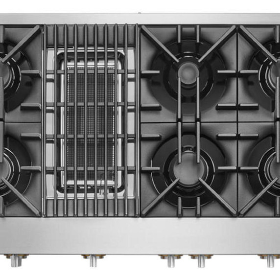 Jennair® 48" RISE™ Gas Professional-Style Range with Infrared Grill JGRP648HL