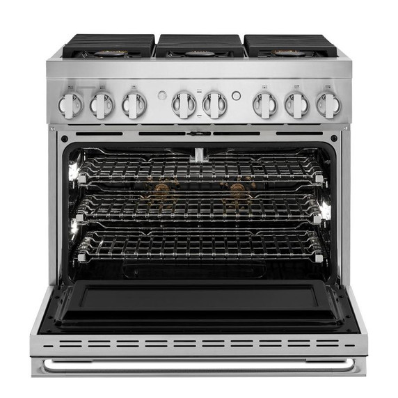 Jennair® 36" NOIR™ Dual-Fuel Professional-Style Range JDRP436HM