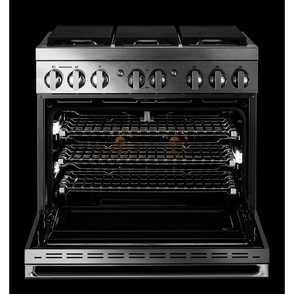 Jennair® NOIR™ 36 Dual-Fuel Professional Range JDRP436HM