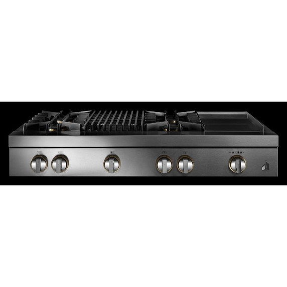 Jennair® 48" RISE™ Gas Professional-Style Rangetop with Chrome-Infused Griddle and Gas Grill JGCP748HL Jennair® 48" RISE™ Gas Professional-Style Rangetop with Chrome-Infused Griddle and Gas Grill JGCP748HL