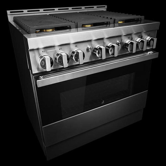 Jennair® 36" NOIR™ Gas Professional-Style Range JGRP436HM