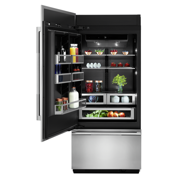 Jennair® 36” Panel-Ready Built-In Bottom-Freezer Refrigerator (Left-Hand Door Swing) JB36NXFXLE