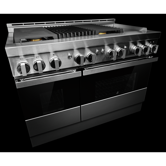 Jennair® NOIR™ 48 Gas Professional-Style Range with Chrome-Infused Griddle and Grill JGRP748HM