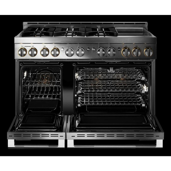 Jennair® 48" RISE™ Gas Professional-Style Range with Chrome-Infused Griddle JGRP548HL Jennair® 48" RISE™ Gas Professional-Style Range with Chrome-Infused Griddle JGRP548HL