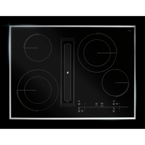 Jennair® 30 Lustre Trim Electric Radiant Downdraft Cooktop with Tap Touch Controls JED4430KS