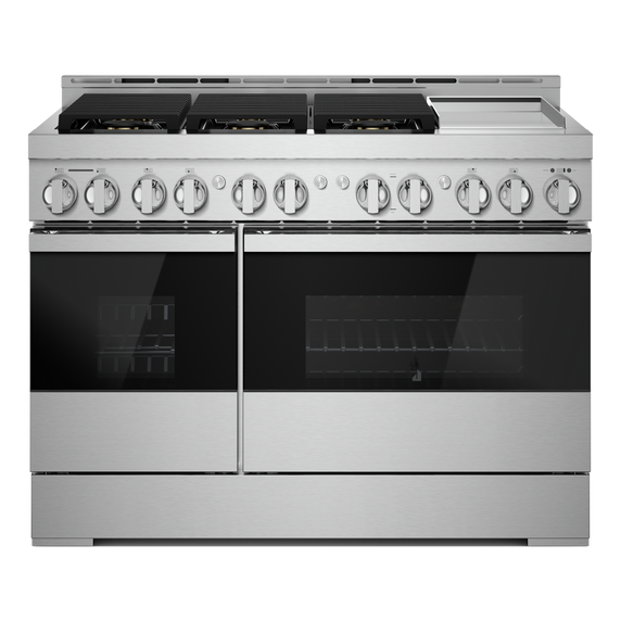 Jennair® 48 NOIR™ Gas Professional-Style Range with Chrome-Infused Griddle JGRP548HM