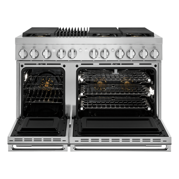 Jennair® NOIR™ 48 Dual-Fuel Professional-Style Range with Grill JDRP648HM