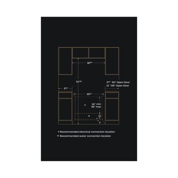Jennair® RISE™ 72” Counter-Depth French Door Refrigerator with Obsidian Interior JFFCC72EHL