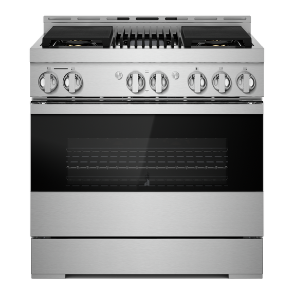 Jennair® NOIR™ 36 Gas Professional-Style Range with Grill JGRP636HM