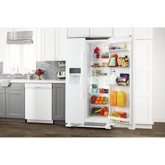 Amana® 33-inch Side-by-Side Refrigerator with Dual Pad External Ice and Water Dispenser ASI2175GRW