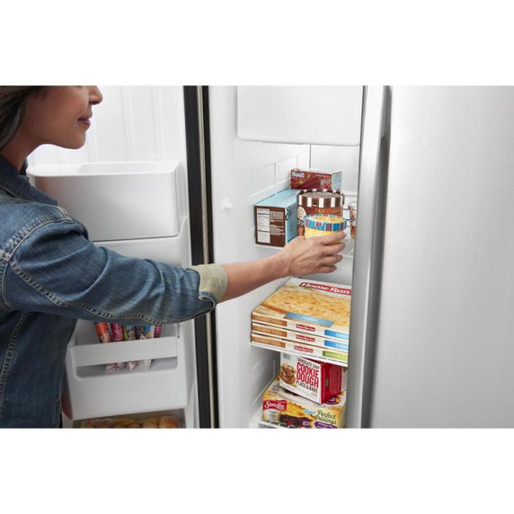 Amana® 33-inch Side-by-Side Refrigerator with Dual Pad External Ice and Water Dispenser ASI2175GRS