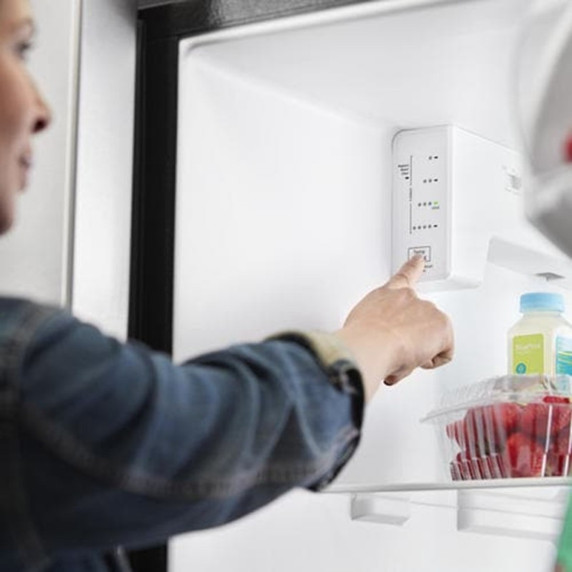 Amana® 33-inch Side-by-Side Refrigerator with Dual Pad External Ice and Water Dispenser ASI2175GRS