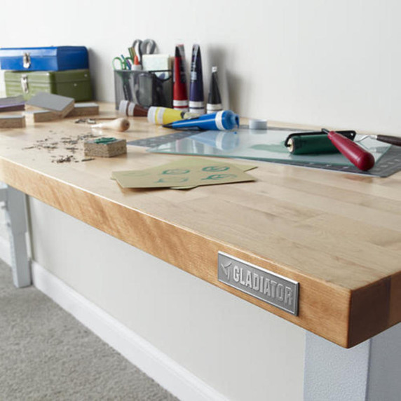 Gladiator® 4' (121.9 cm) Wide Adjustable Height Hardwood Workbench GAWB04HWEG