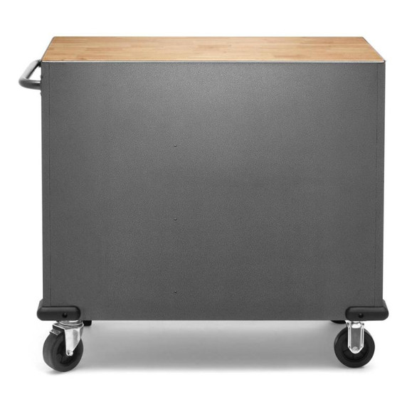 Gladiator® Premier 41 inch (104.1 cm) 9-drawer Mobile Tool Workbench with Solid Wood Top GAMT41HWJG
