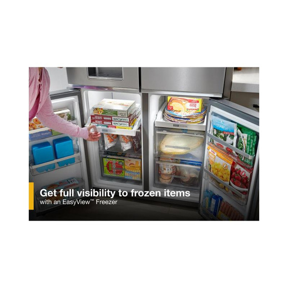 Whirlpool® 36-Inch Counter Depth 4 Door Refrigerator with Ice Maker in Door WRQC7836RZ