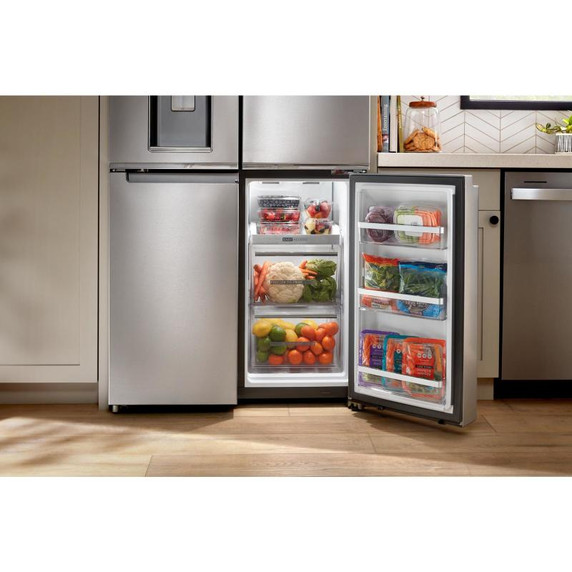 Whirlpool® 36-Inch Counter Depth 4 Door Refrigerator with Ice Maker in Door WRQC7836RZ