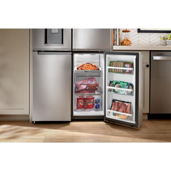 Whirlpool® 36-Inch Counter Depth 4 Door Refrigerator with Ice Maker in Door WRQC7836RZ