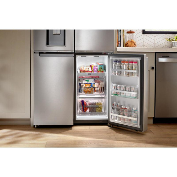 Whirlpool® 36-Inch Counter Depth 4 Door Refrigerator with Ice Maker in Door WRQC7836RZ