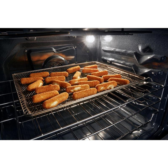 Whirlpool® 30-inch Smart Electric Range with Air Cooking Technology, WipeClean™ Coating, Steam/Self Cleaning, Rapid Preheat 5.3 CuFt Capacity YWFES7530RW