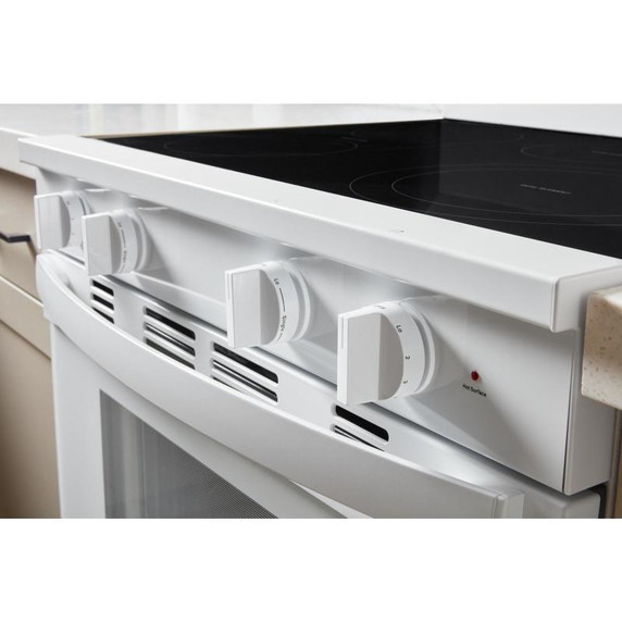Whirlpool® 30-inch Smart Electric Range with Air Cooking Technology, WipeClean™ Coating, Steam/Self Cleaning, Rapid Preheat 5.3 CuFt Capacity YWFES7530RW