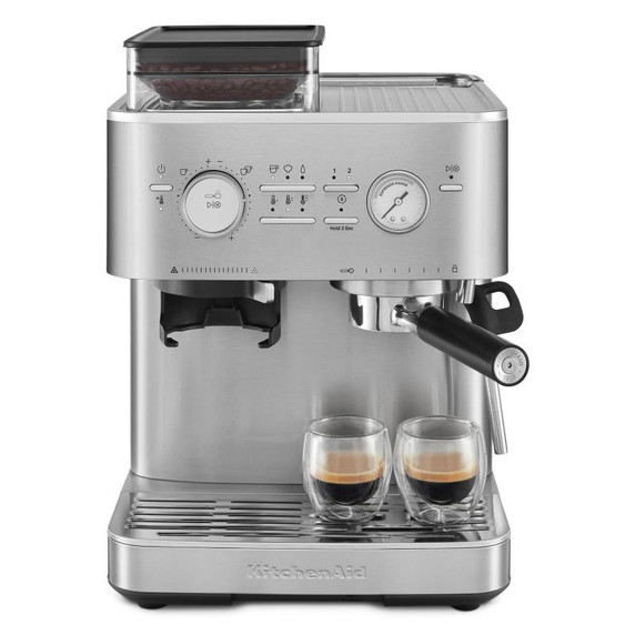 Kitchenaid® Semi Automatic Espresso Machine with Burr Grinder KES6551SX